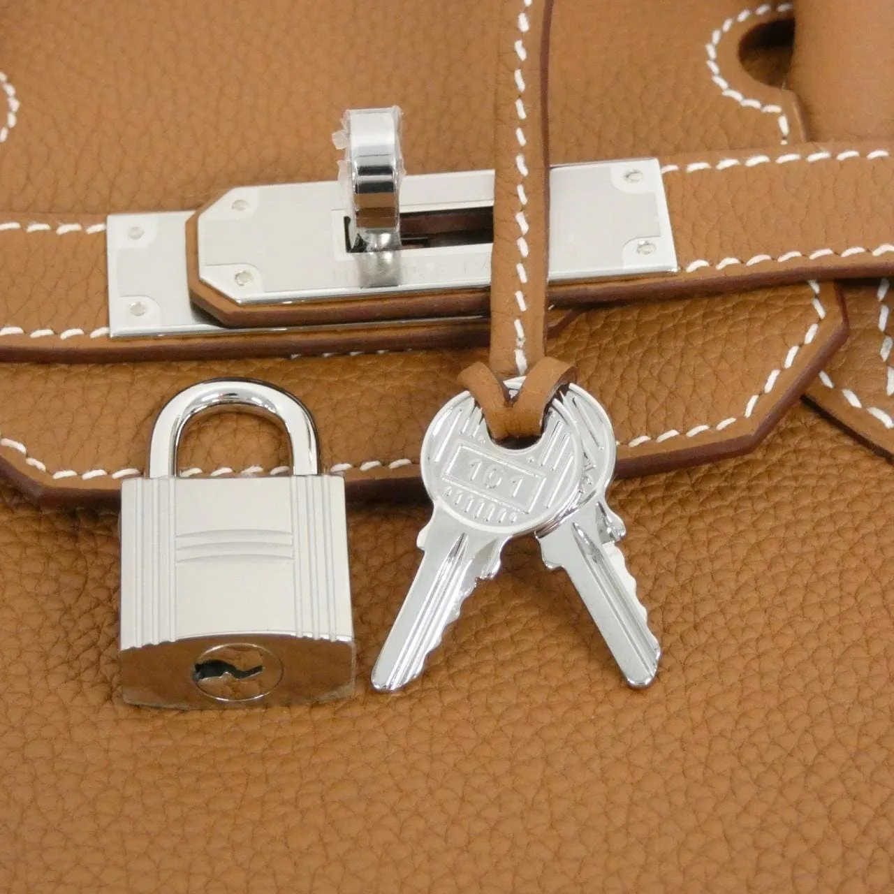 HERMES Birkin 030520CK Handbag Togo Gold Togo Leather Unused - Thumbnail 4