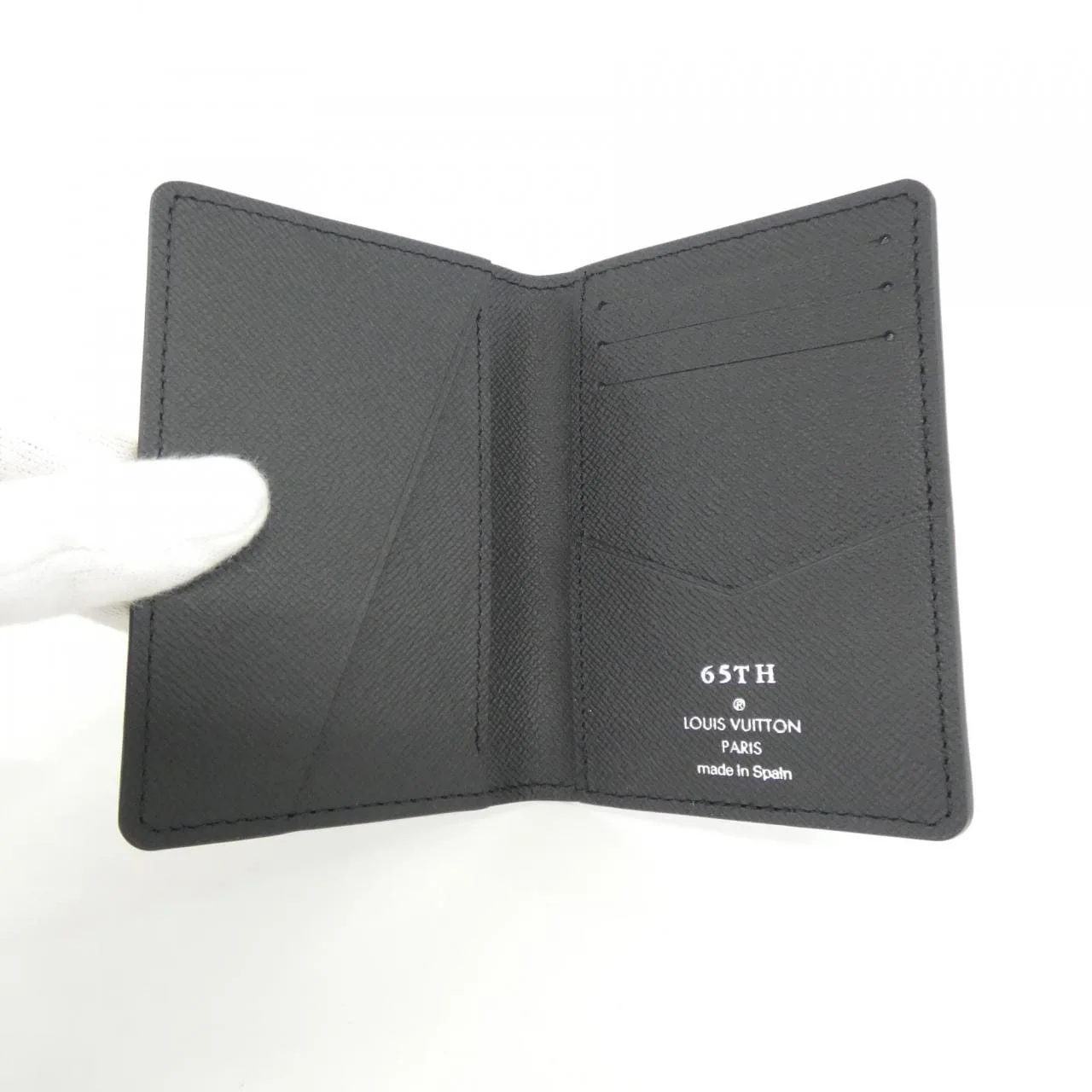 LOUIS VUITTON N63143 Card Case Damier 黑色 Damier 中古品A - 縮圖 4