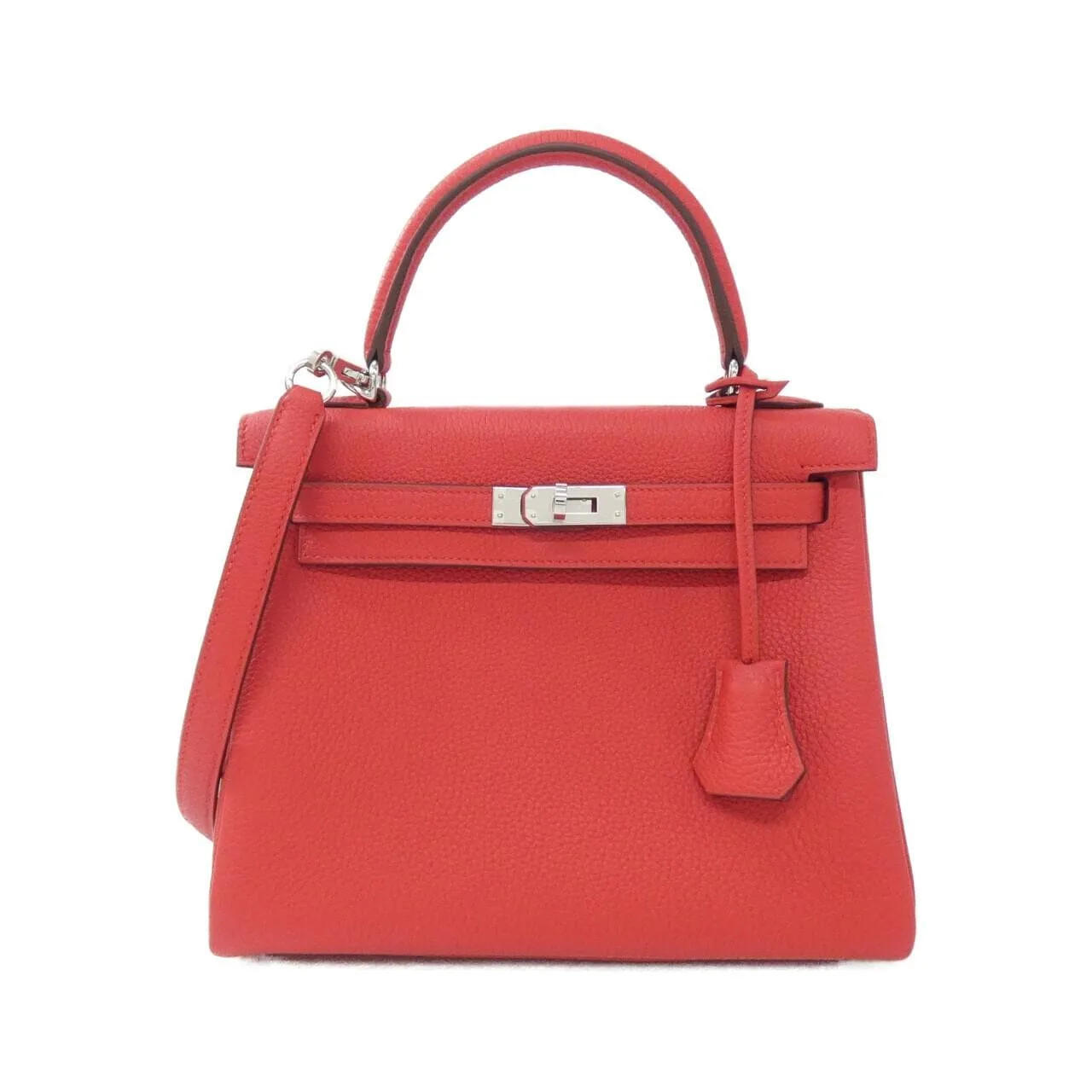HERMES Kelly 044624CK Handbag Togo Rouge