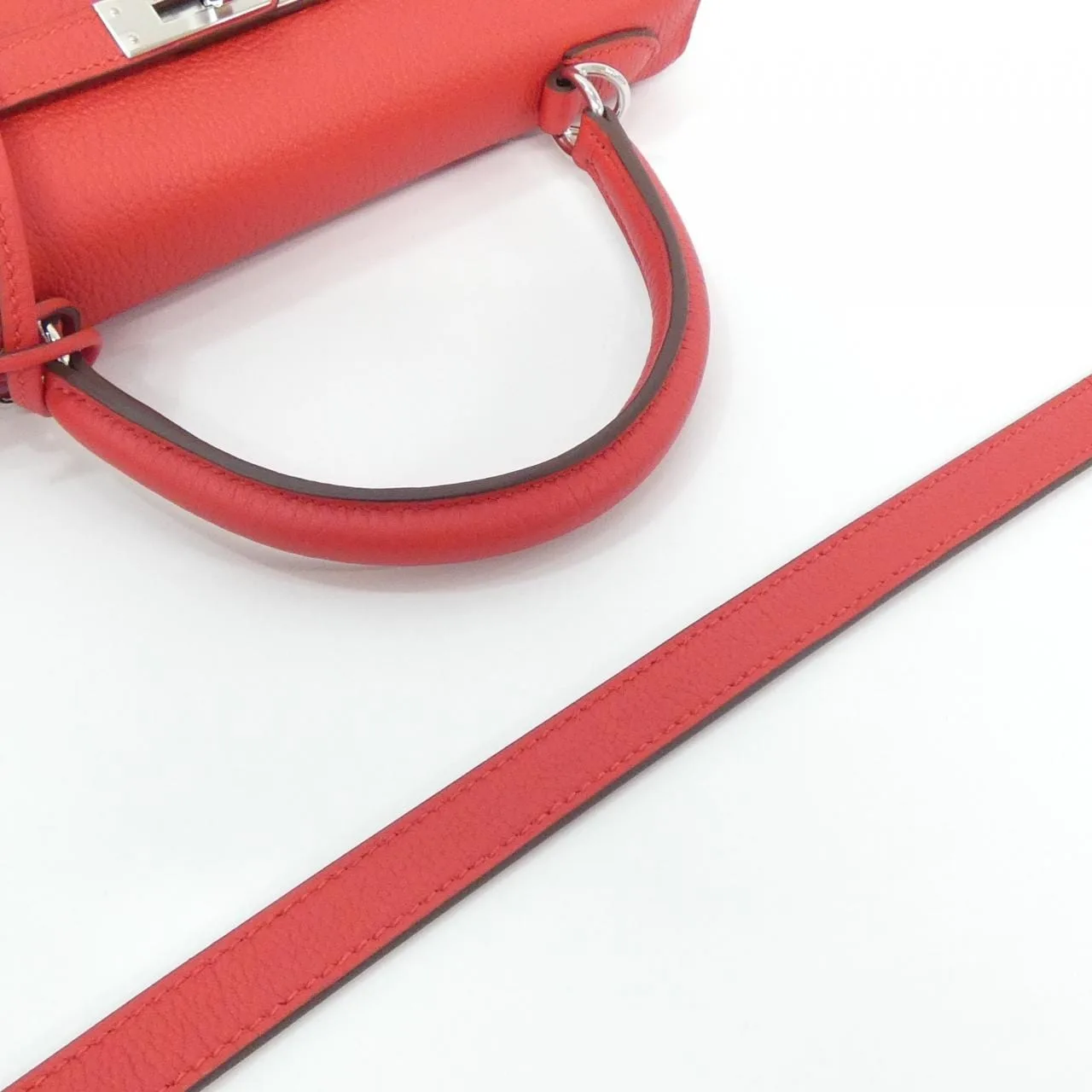 HERMES Kelly 044624CK Handbag Togo Rouge Togo Leather Unused - Thumbnail 5
