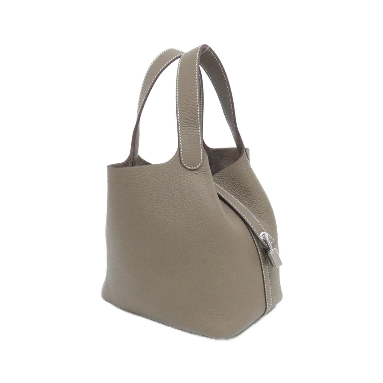 HERMES Picotin 056289CK Handbag Clemence Etoupe