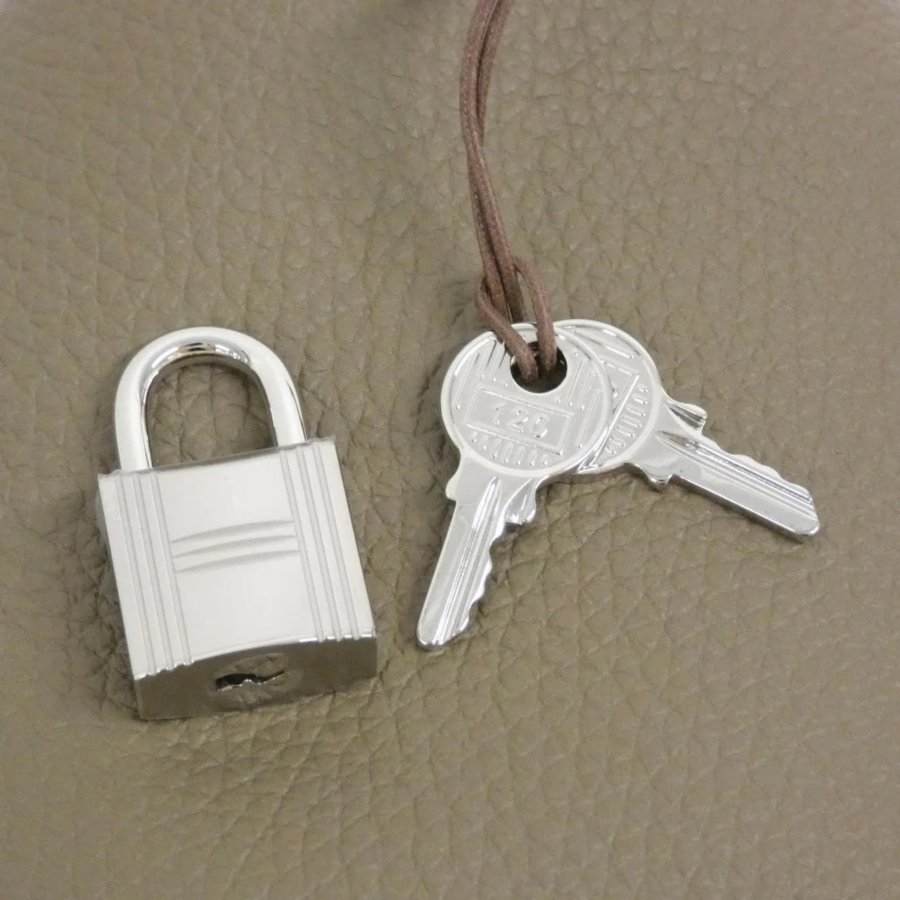 HERMES Picotin 056289CK Handbag Clemence Etoupe Clemence 皮 未使用品 - 縮圖 3