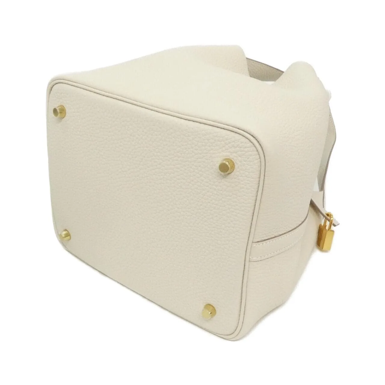 HERMES Picotin 060991CC Handbag Clemence 黑色 Clemence 皮 中古品A - 縮圖 2