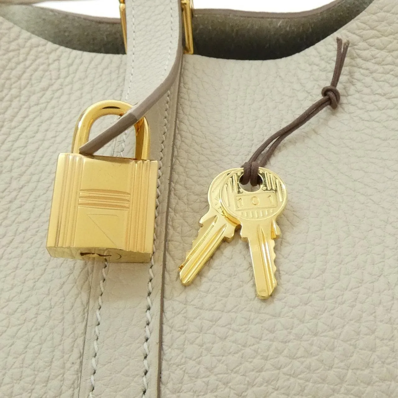 HERMES Picotin 060991CC Handbag Clemence 黑色 Clemence 皮 中古品A - 縮圖 3