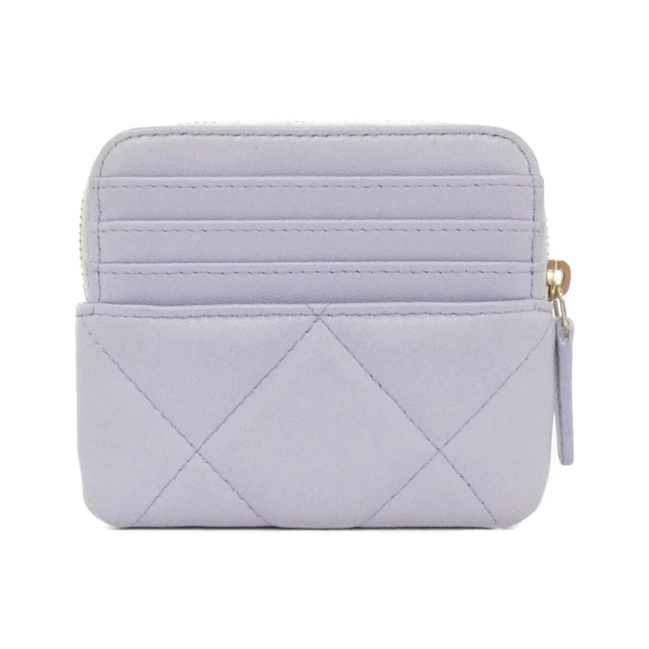 CHANEL Chanel 19 AP2086 Coin Case Lambskin Purple Lambskin Rank B - Thumbnail 2