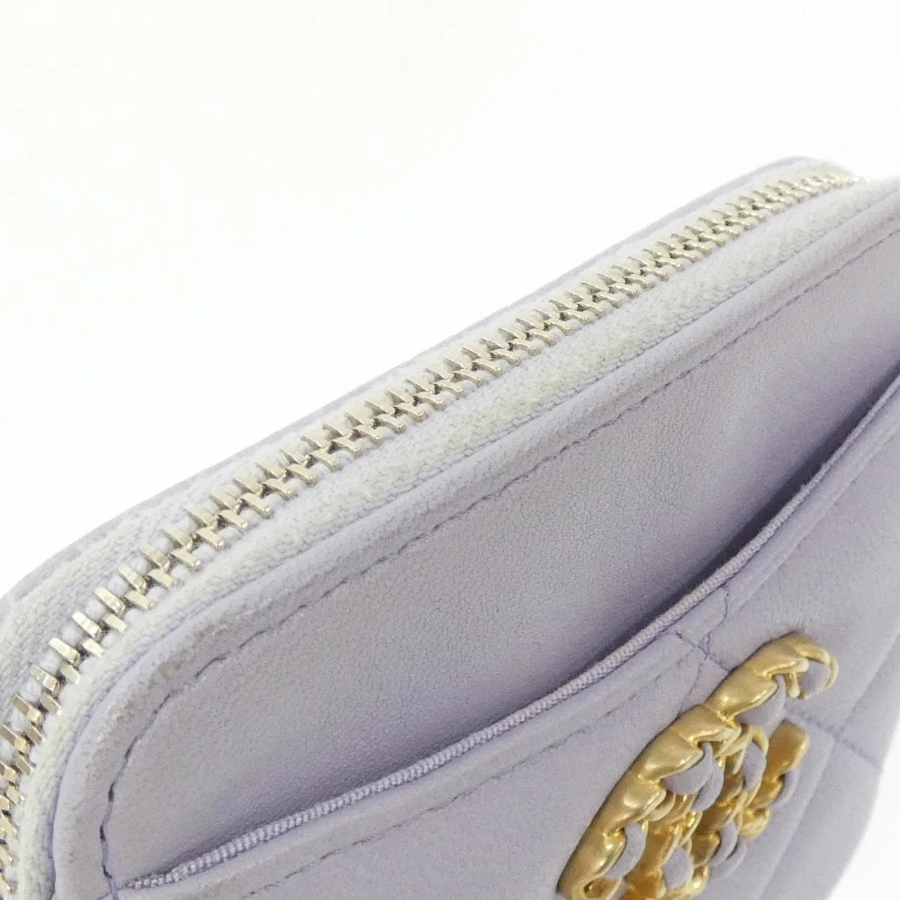CHANEL Chanel 19 AP2086 Coin Case Lambskin Purple Lambskin Rank B - Thumbnail 7