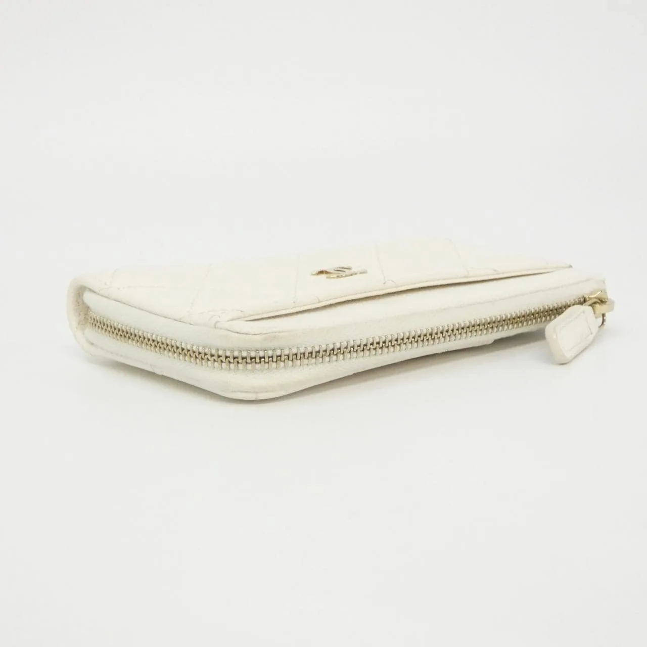 CHANEL Timeless Classic AP3179 Card Case Grained Calfskin White Grained Calfskin Rank B - Thumbnail 3