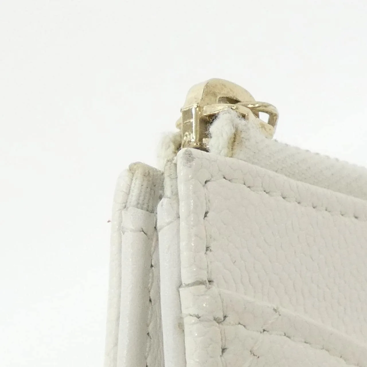 CHANEL Timeless Classic AP3179 Card Case Grained Calfskin White Grained Calfskin Rank B - Thumbnail 6