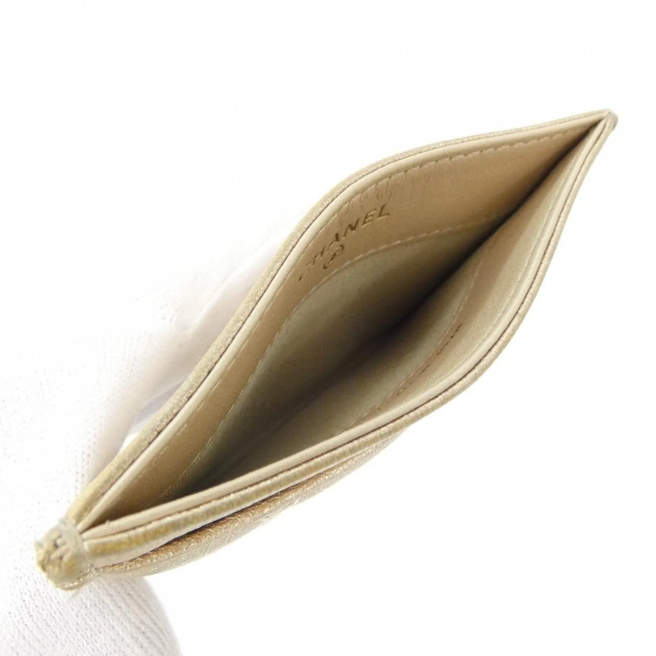 CHANEL Timeless Classic AP0213 Card Case Lambskin Gold Lambskin Rank B - Thumbnail 7