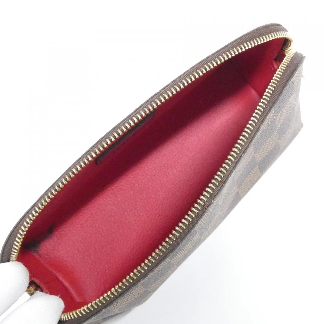 LOUIS VUITTON Pochette N47516 Pouch Damier 黑色 Damier 中古品A - 縮圖 6
