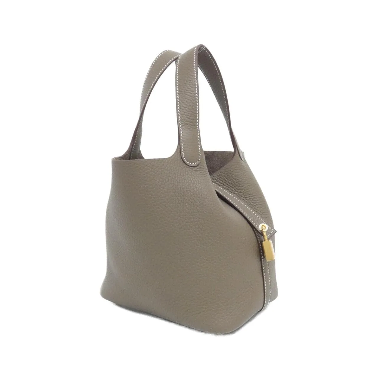 HERMES Picotin 056289CC Handbag Clemence Etoupe