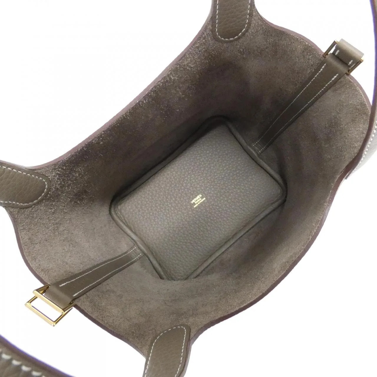 HERMES Picotin 056289CC Handbag Clemence Etoupe Clemence 皮 未使用品 - 縮圖 5