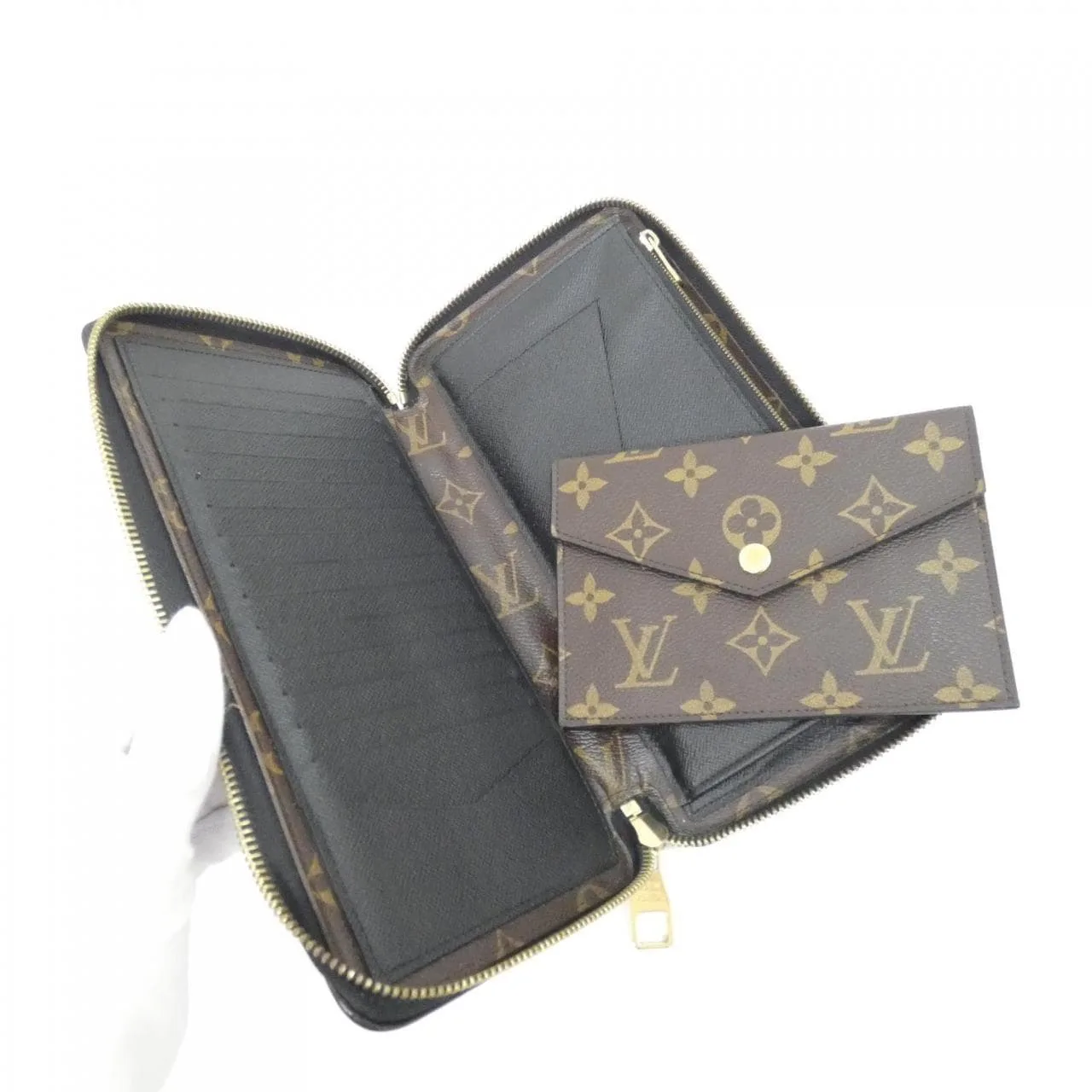 LOUIS VUITTON M60679 銀包 Monogram 黑色 Monogram 中古品B - 縮圖 6