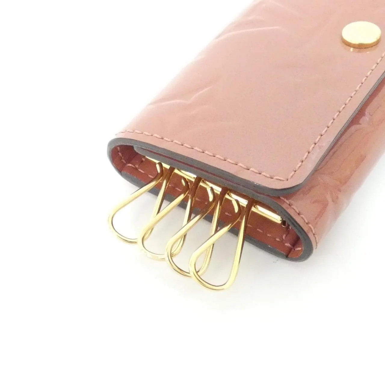 LOUIS VUITTON M90343 鎖匙包 Vernis 漆皮 黑色 Vernis 中古品A - 縮圖 2