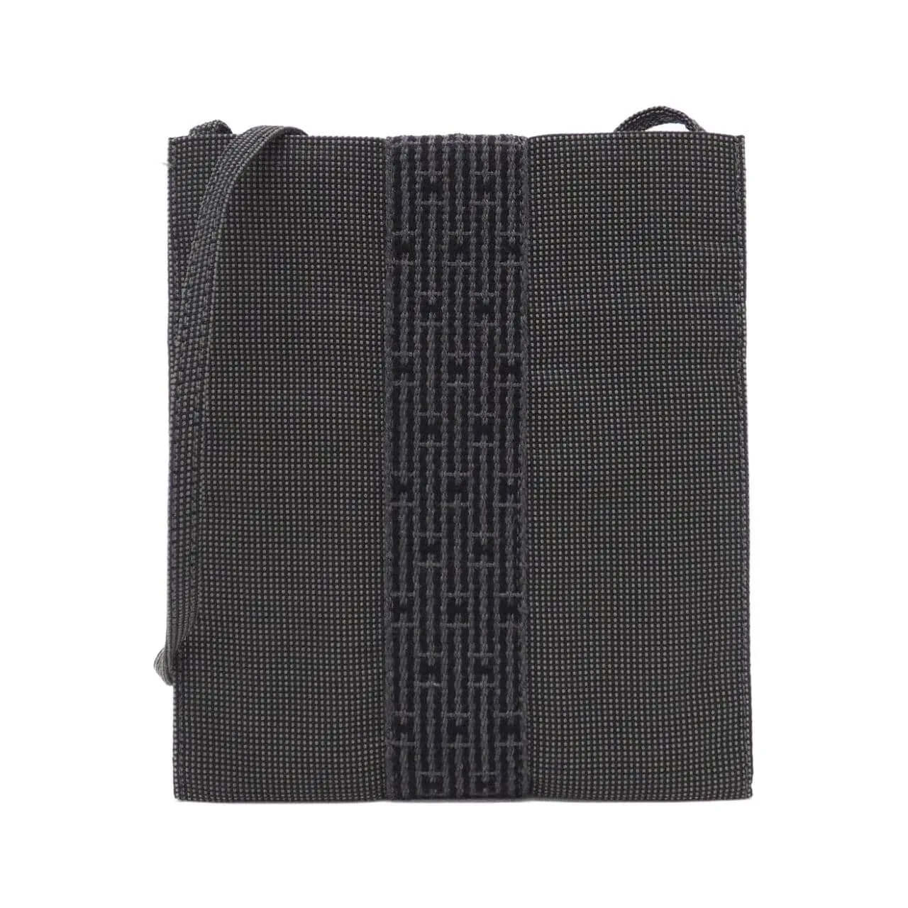 HERMES 100967M Shoulder Canvas Black
