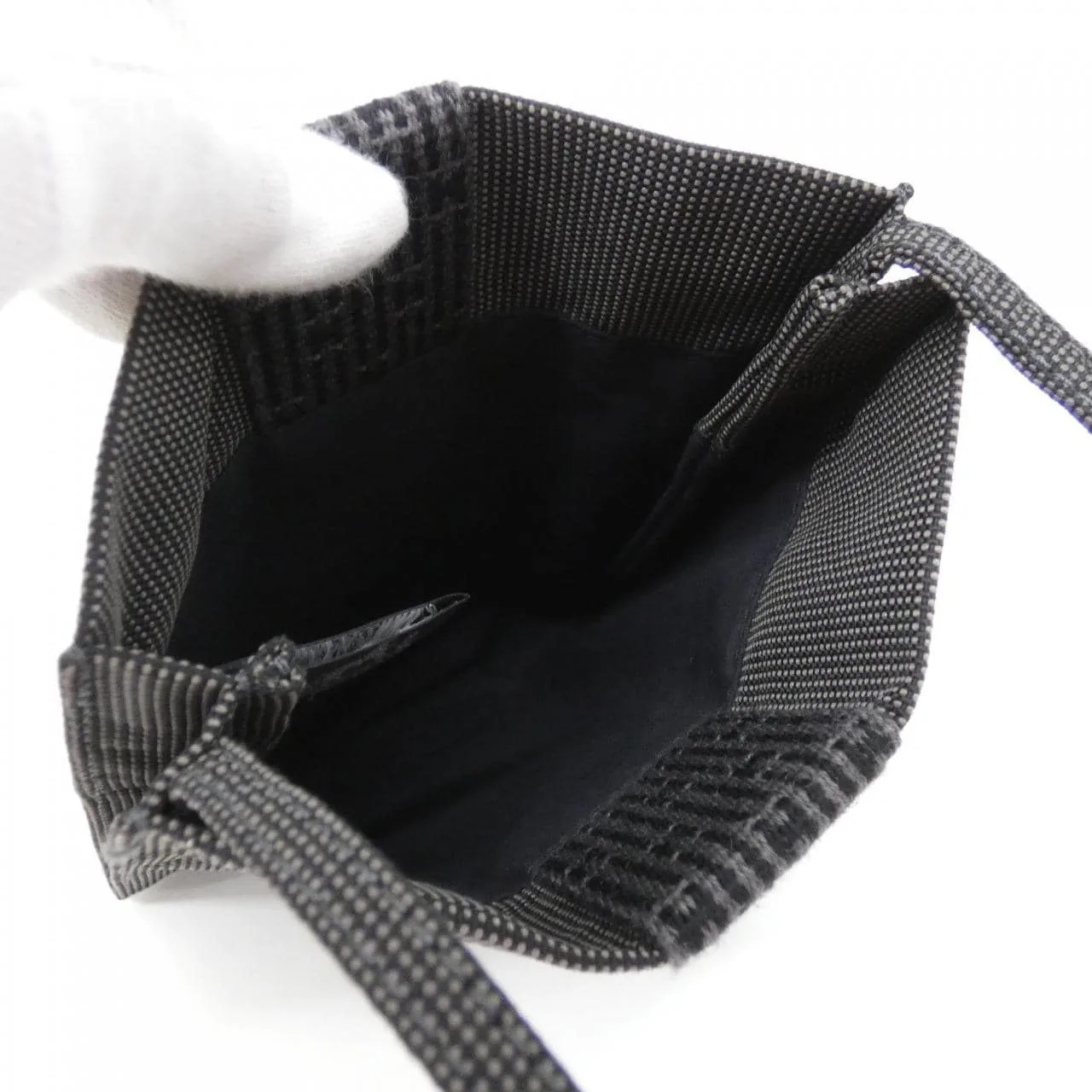 HERMES 100967M Shoulder Canvas Black Canvas Rank A - Thumbnail 6