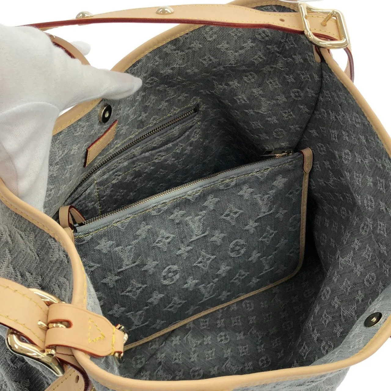 LOUIS VUITTON M13289 肩背包 Monogram 灰色 Monogram 中古品A - 縮圖 6