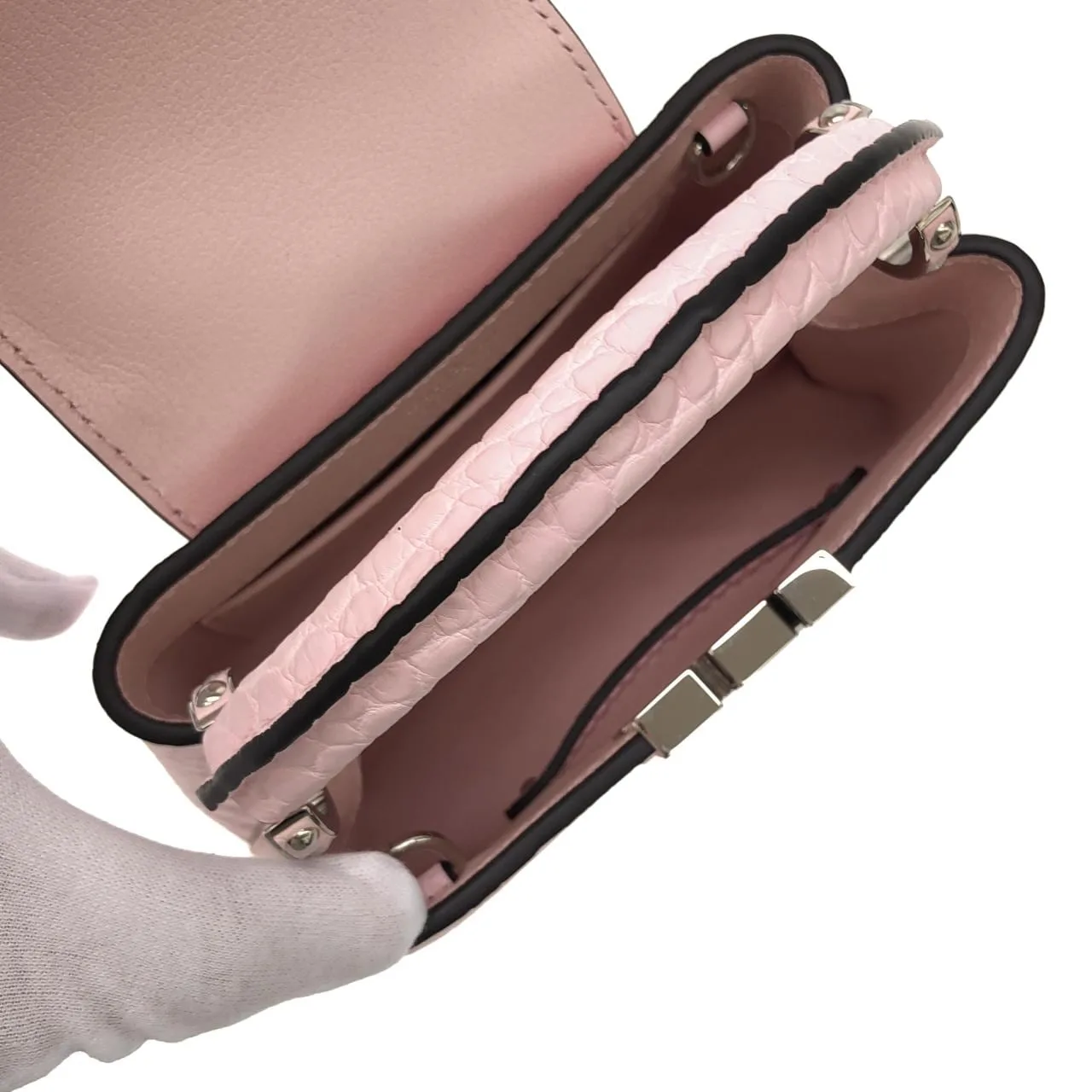 LOUIS VUITTON Capucines N83158 Handbag Leather Silver Leather Rank A - Thumbnail 8