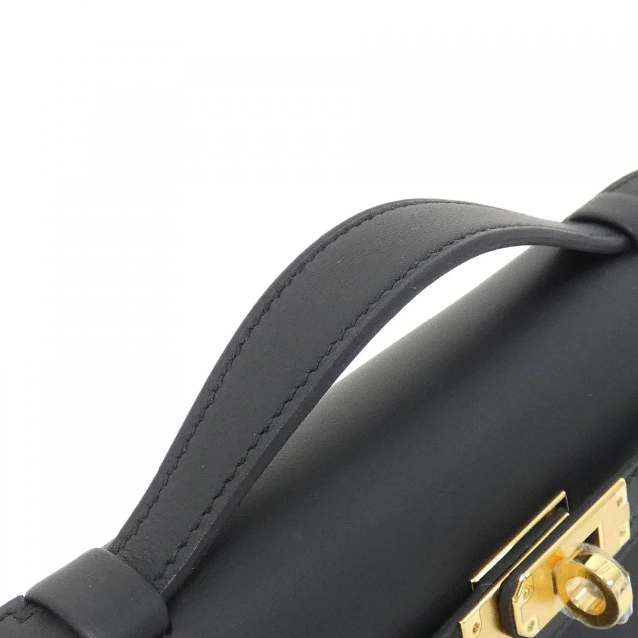 HERMES Kelly 049417CC Handbag Swift 黑色 Swift 皮 中古品A - 縮圖 5