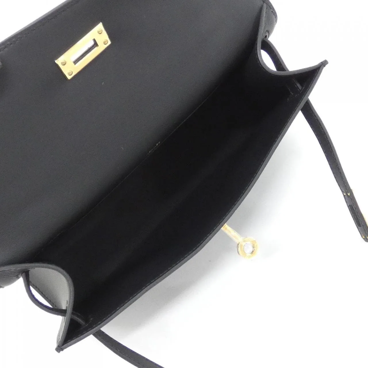 HERMES Kelly 049417CC Handbag Swift 黑色 Swift 皮 中古品A - 縮圖 6