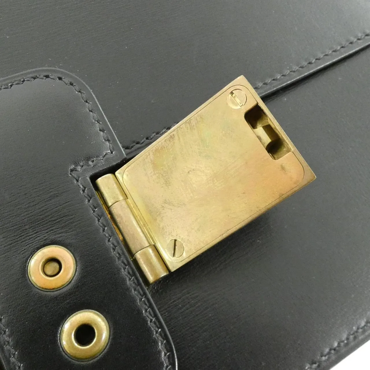HERMES 公事包 Box Calf 黑色 Box 皮 中古品A - 縮圖 7