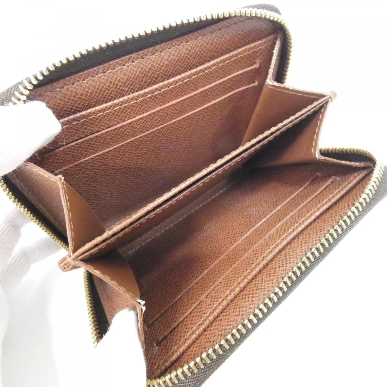 LOUIS VUITTON M60067 Coin Case Monogram 黑色 Monogram 中古品A - 縮圖 4