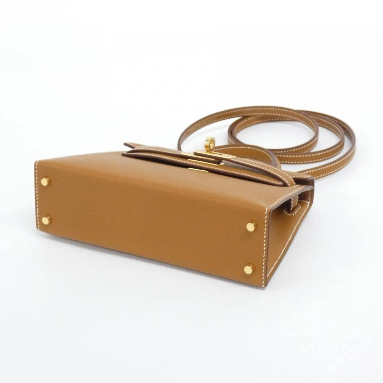 HERMES Kelly 071302CC Handbag Epsom 金色 Epsom 皮 未使用品 - 縮圖 3