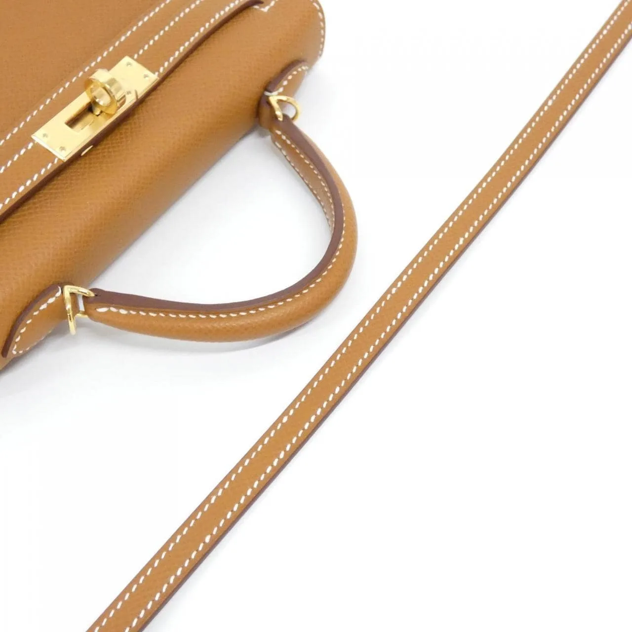HERMES Kelly 071302CC Handbag Epsom 金色 Epsom 皮 未使用品 - 縮圖 4
