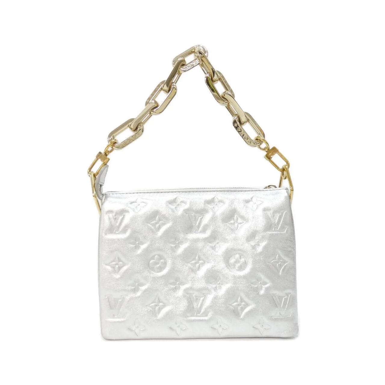 LOUIS VUITTON M59599 Shoulder Lambskin Silver Lambskin Rank A - Thumbnail 2