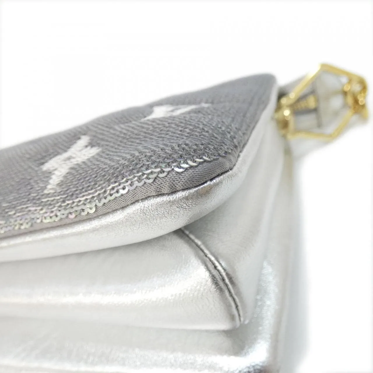 LOUIS VUITTON M59599 Shoulder Lambskin Silver Lambskin Rank A - Thumbnail 3