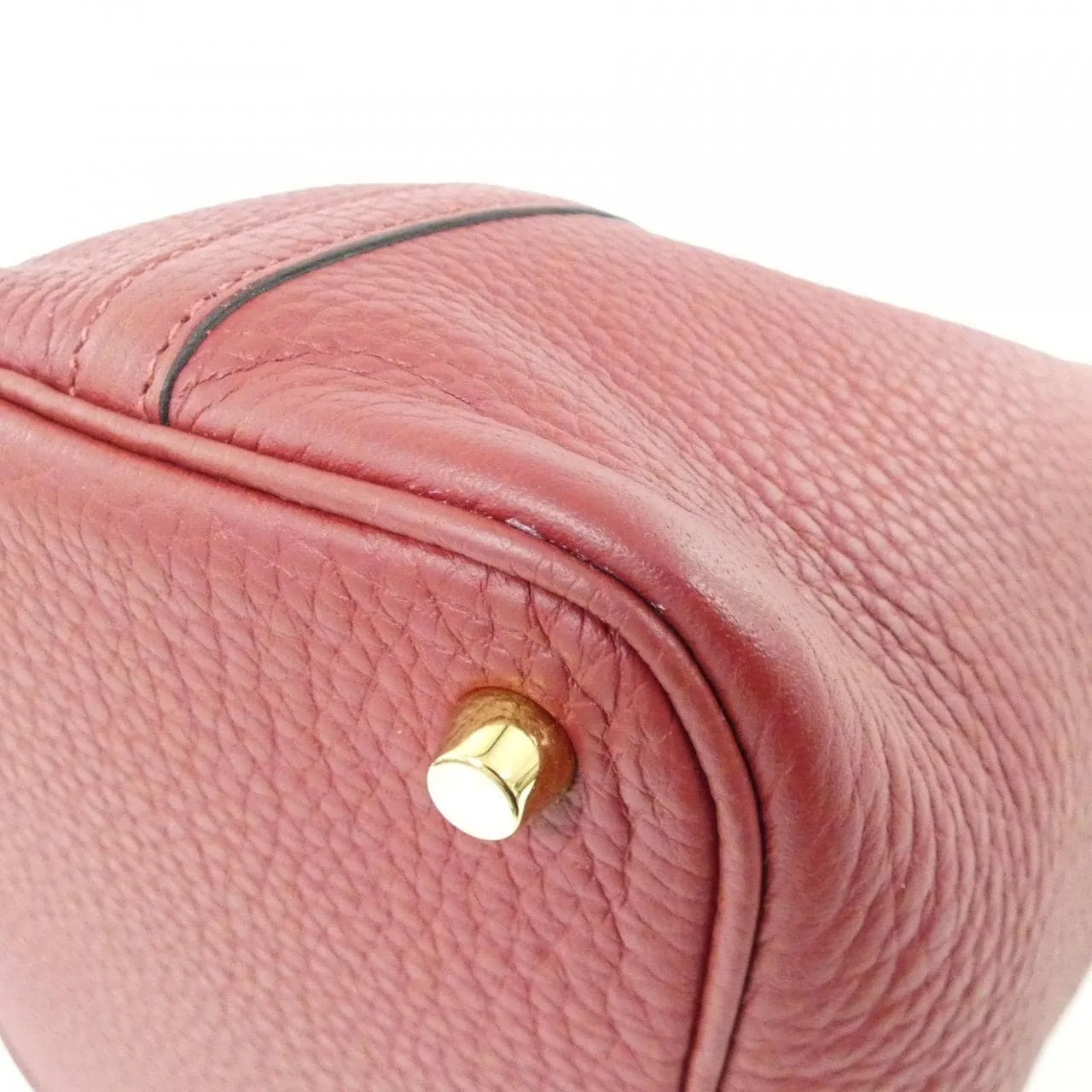 HERMES Picotin 056289CC Handbag Clemence Rouge Clemence Leather Rank A - Thumbnail 2