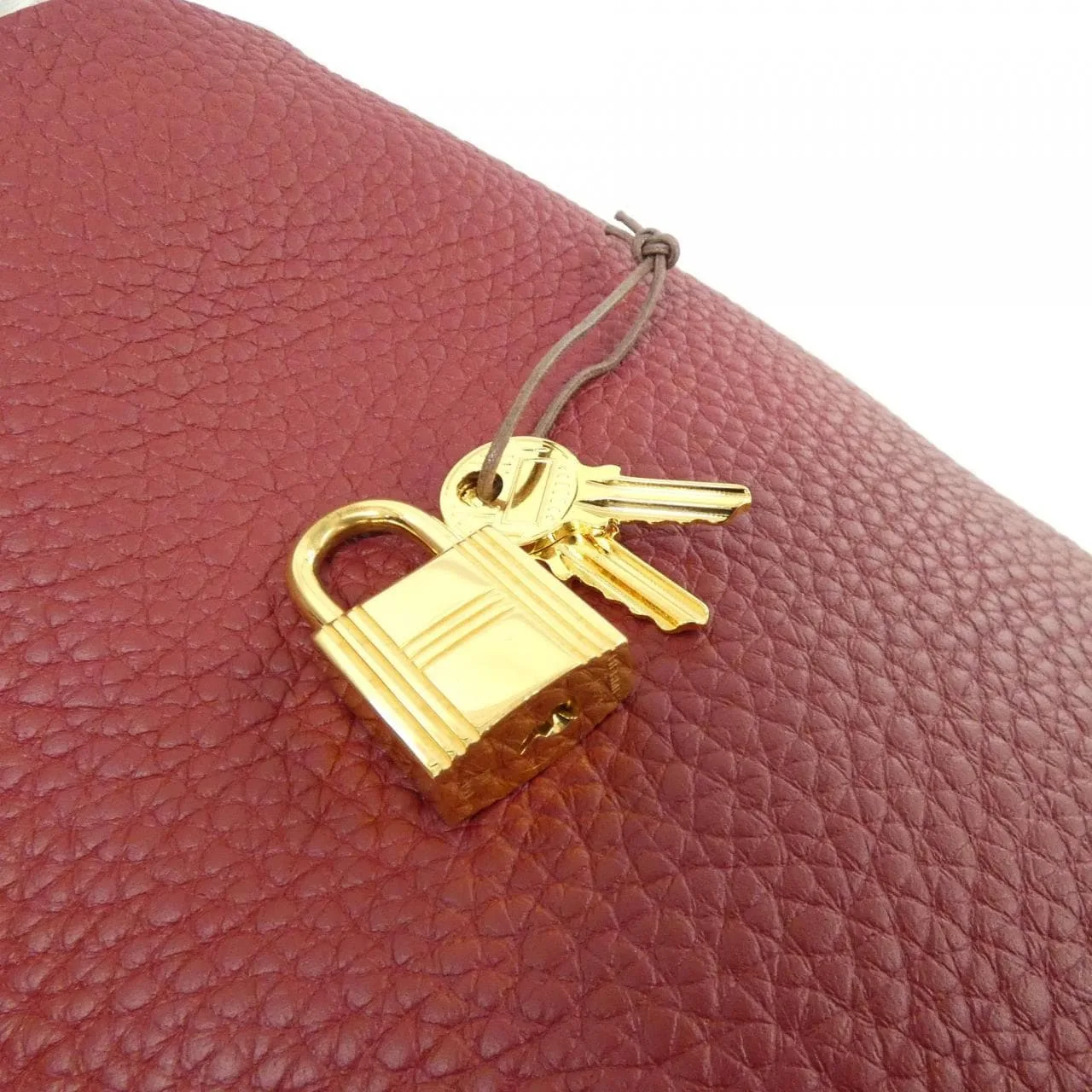 HERMES Picotin 056289CC Handbag Clemence Rouge Clemence Leather Rank A - Thumbnail 3