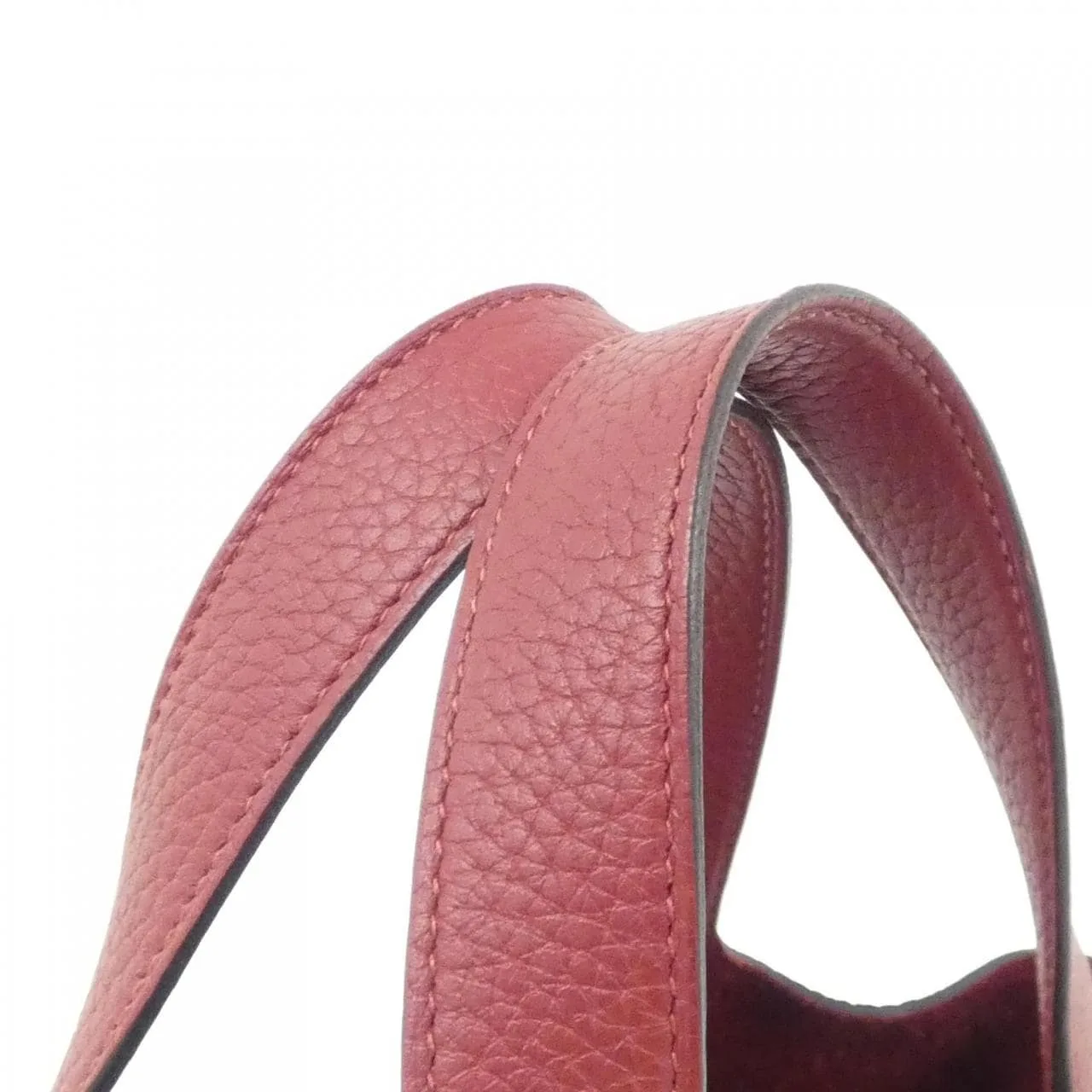 HERMES Picotin 056289CC Handbag Clemence Rouge Clemence Leather Rank A - Thumbnail 6