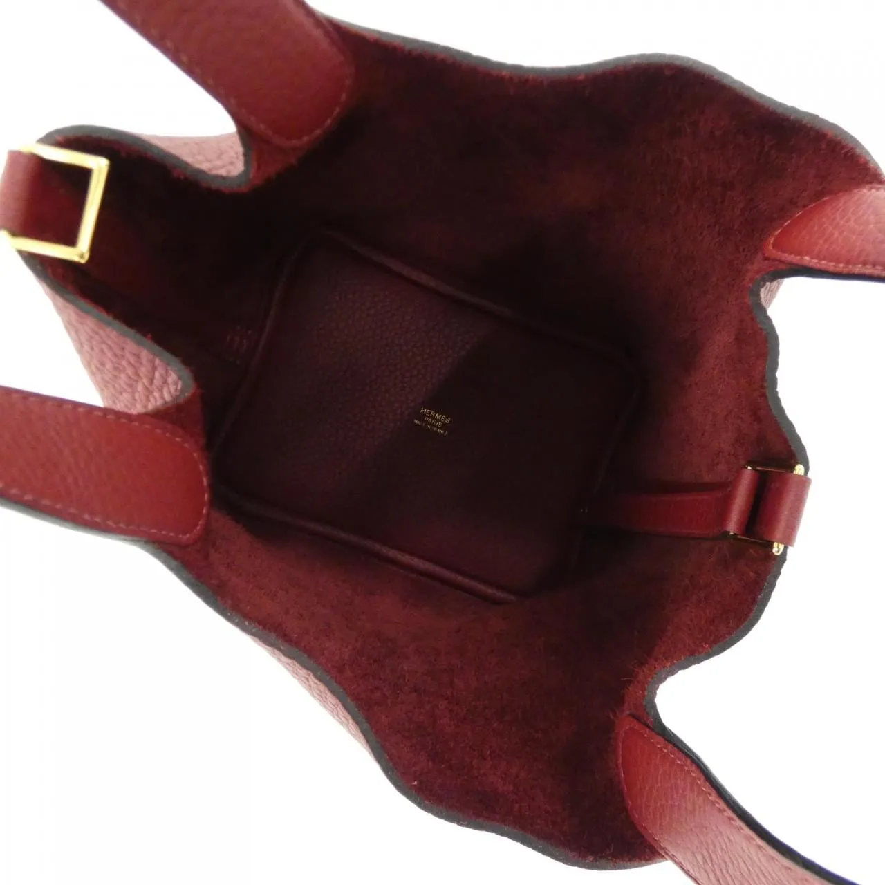 HERMES Picotin 056289CC Handbag Clemence Rouge Clemence Leather Rank A - Thumbnail 7