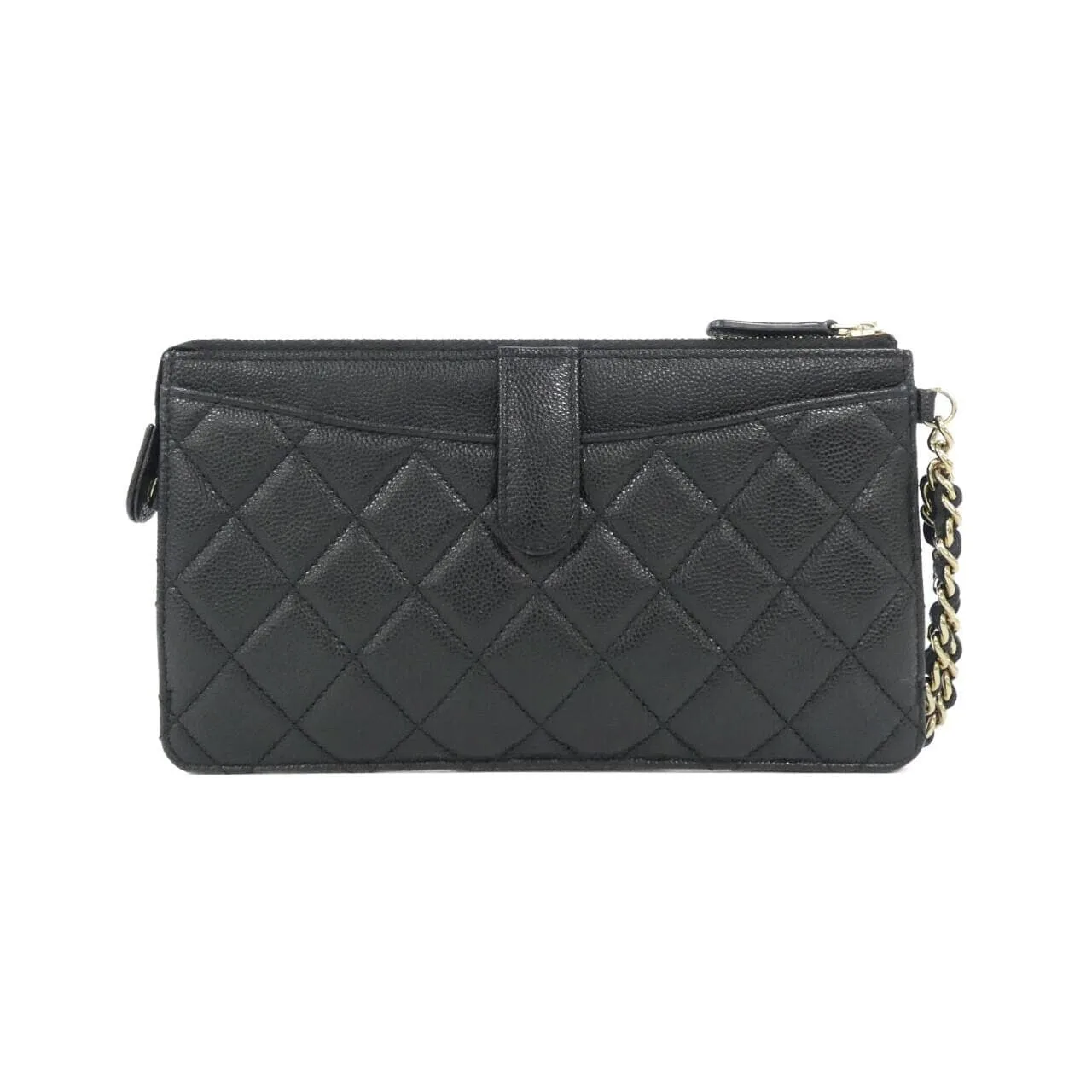 CHANEL Timeless Classic AP0766 Wallet Grained Calfskin Black Grained Calfskin Rank A - Thumbnail 2