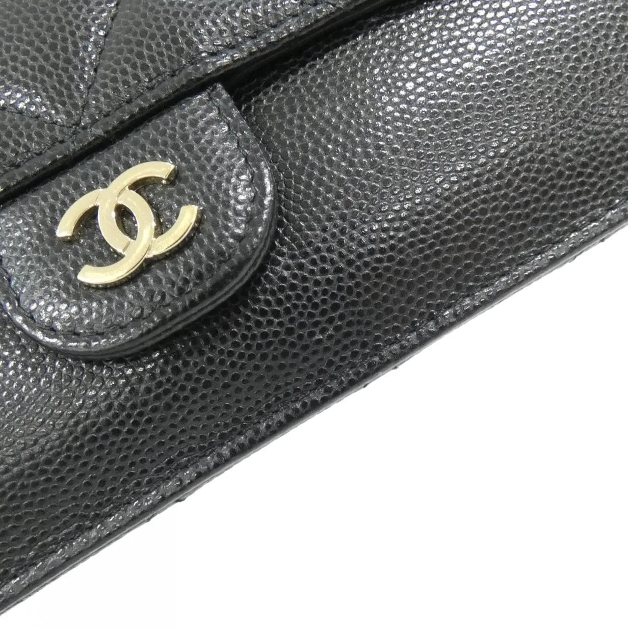 CHANEL Timeless Classic AP0766 Wallet Grained Calfskin Black Grained Calfskin Rank A - Thumbnail 4