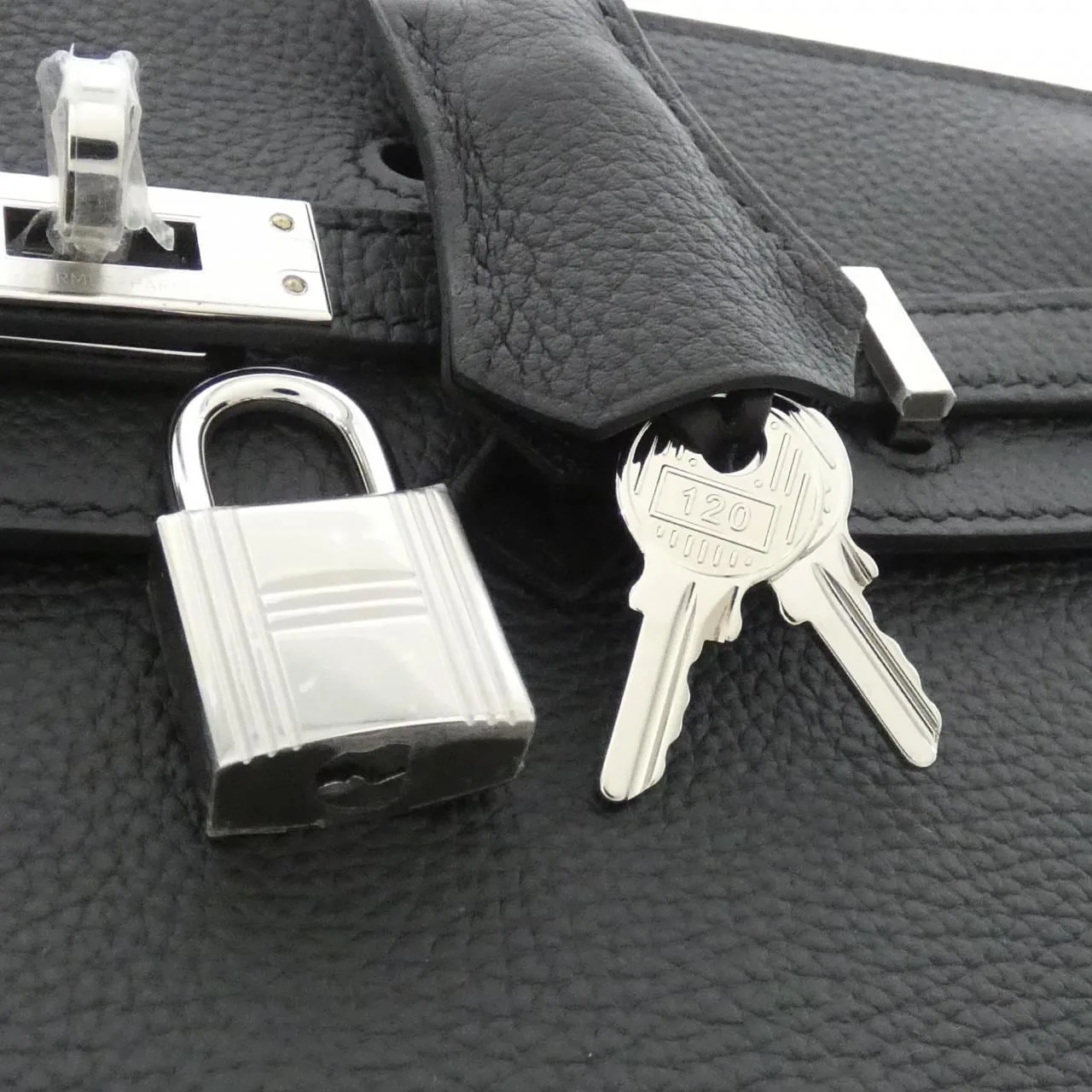 HERMES Birkin 041344CK Handbag Togo Black Togo Leather Unused - Thumbnail 4