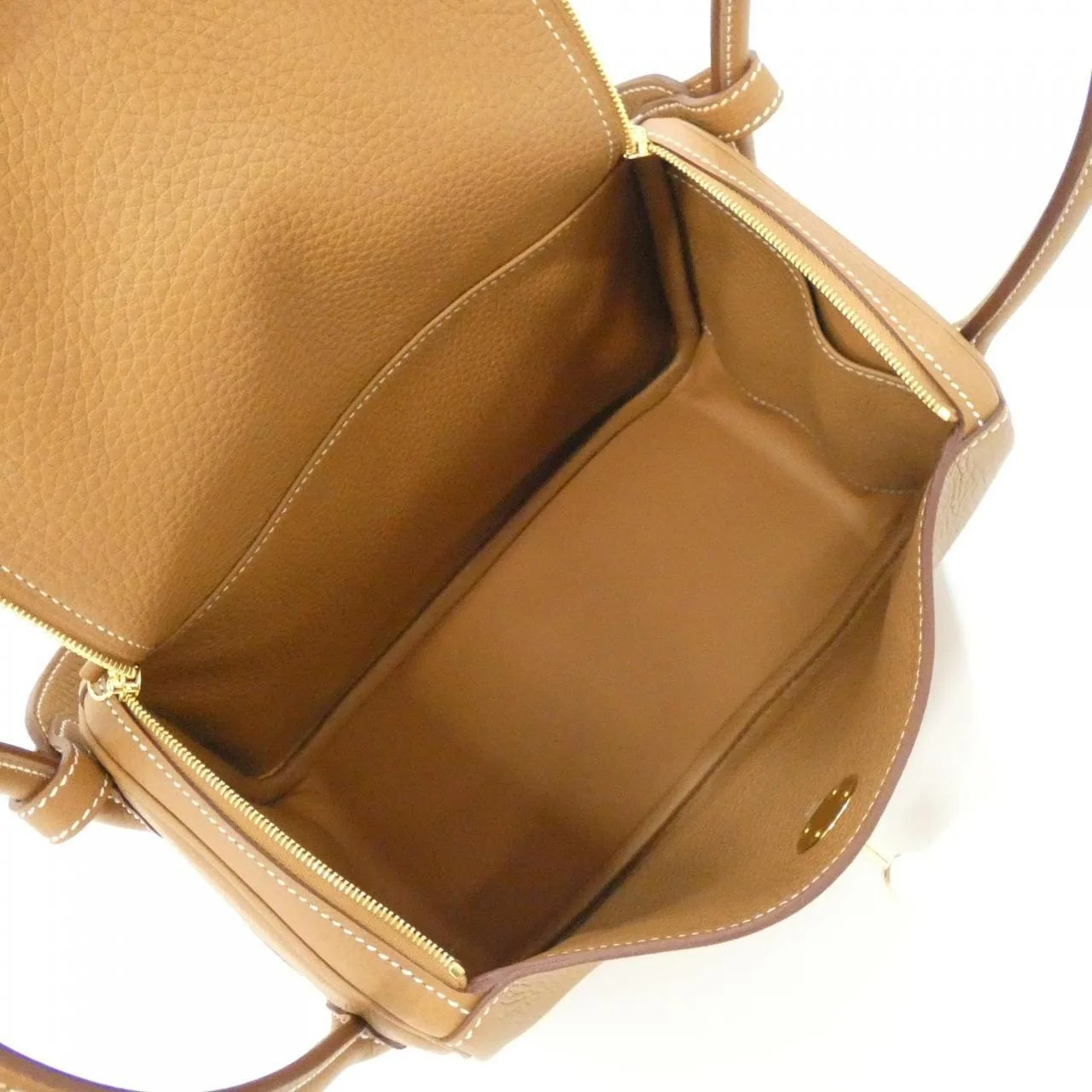 HERMES Lindy 073428CC Shoulder Clemence Gold Clemence Leather Unused - Thumbnail 5