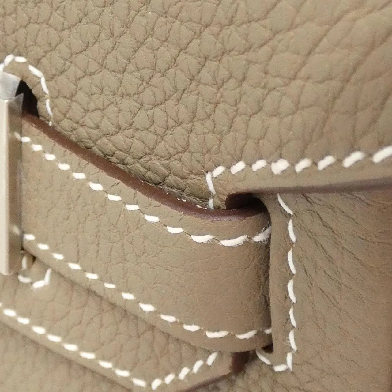 HERMES Birkin 030520CK Handbag Togo Etoupe Togo Leather Rank A - Thumbnail 4