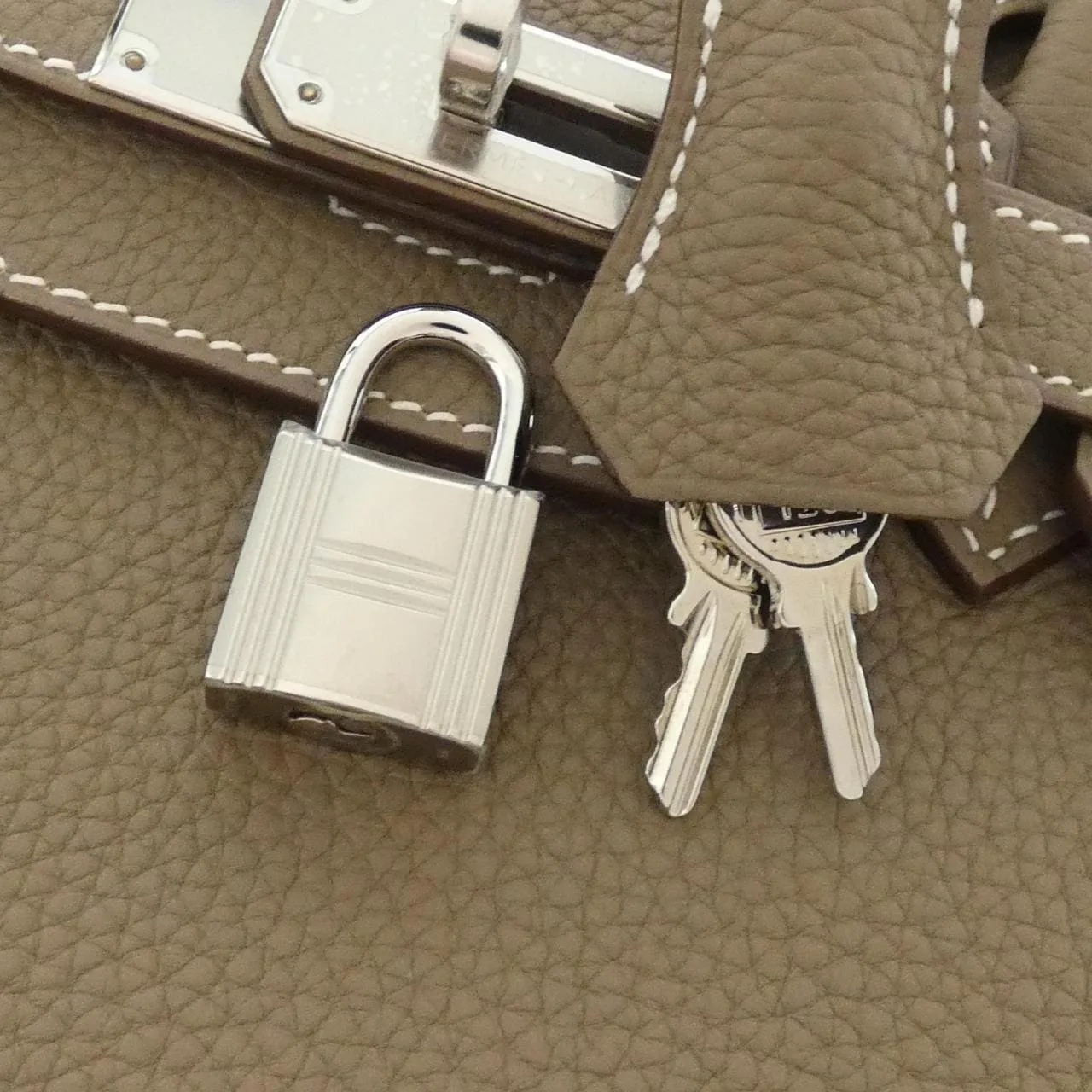 HERMES Birkin 030520CK Handbag Togo Etoupe Togo Leather Rank A - Thumbnail 6