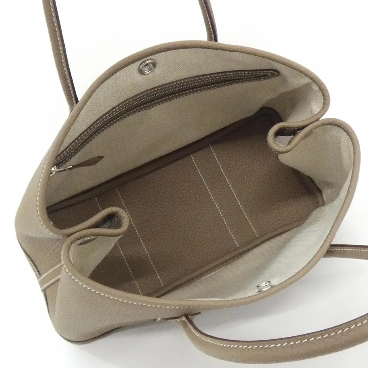 HERMES Garden Party 051568CK Tote Etoupe Unused - Thumbnail 4