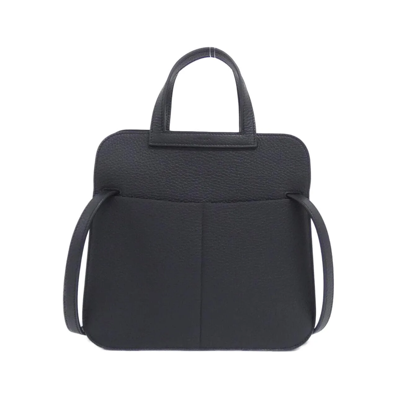 HERMES Halzan 082027CC Handbag Clemence Black Clemence Leather Unused - Thumbnail 2