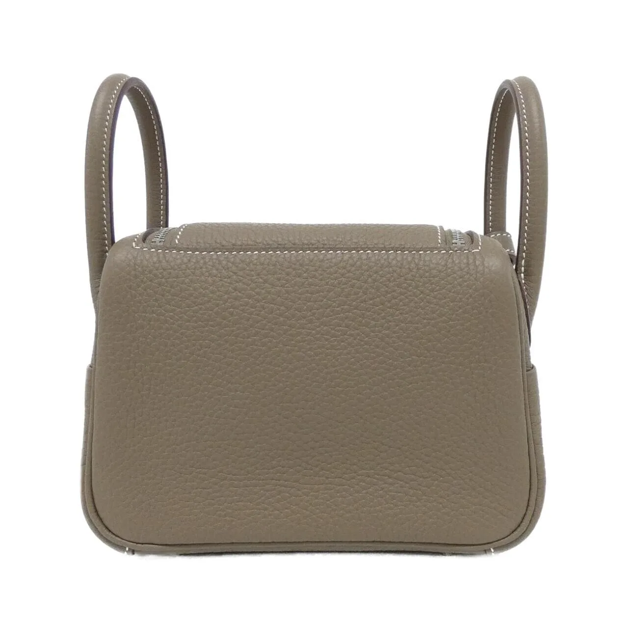HERMES Lindy 079086CK Shoulder Clemence Etoupe Clemence 皮 中古品A - 縮圖 2