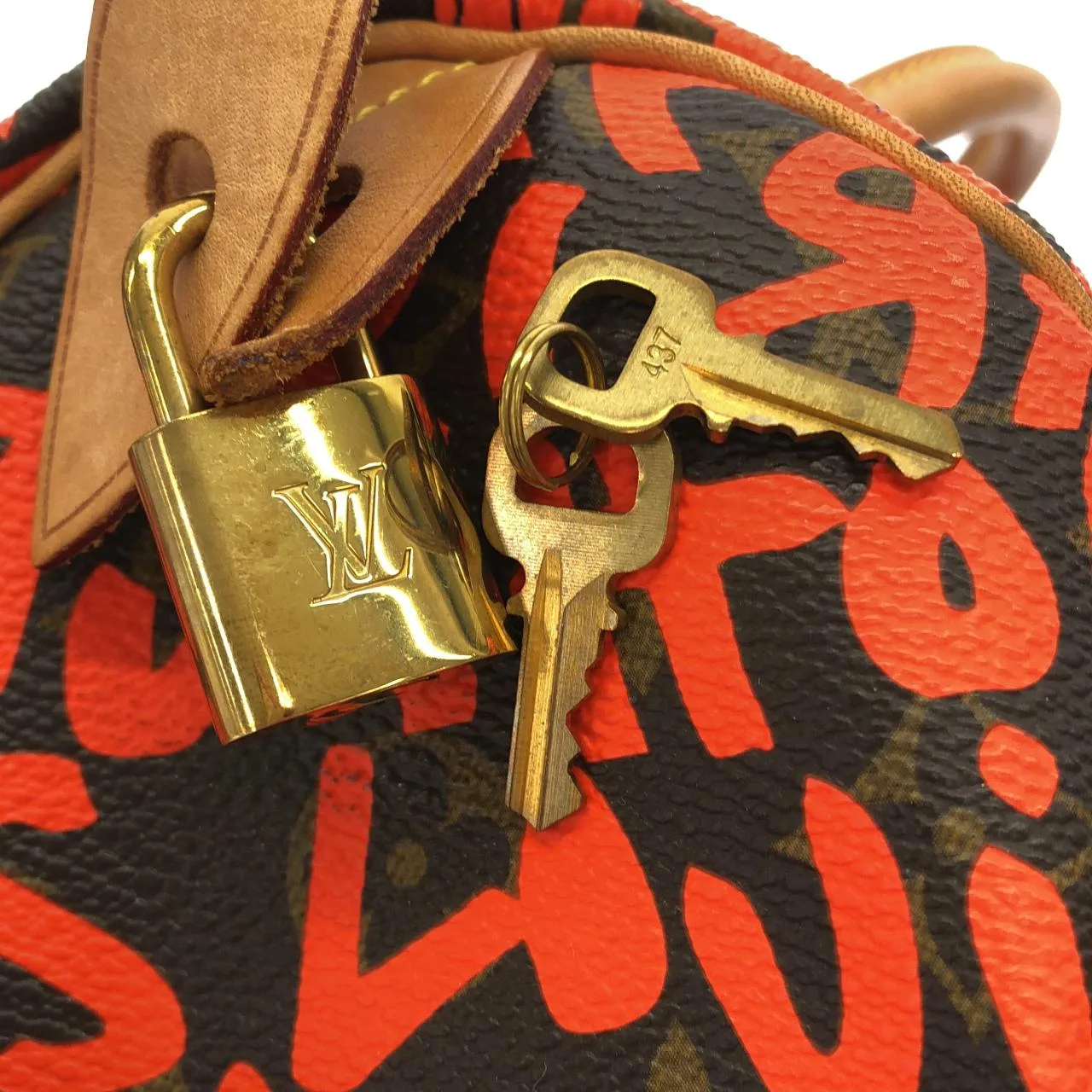 LOUIS VUITTON Speedy M93705 波士頓包 Monogram 橙色 Monogram 中古品B - 縮圖 4