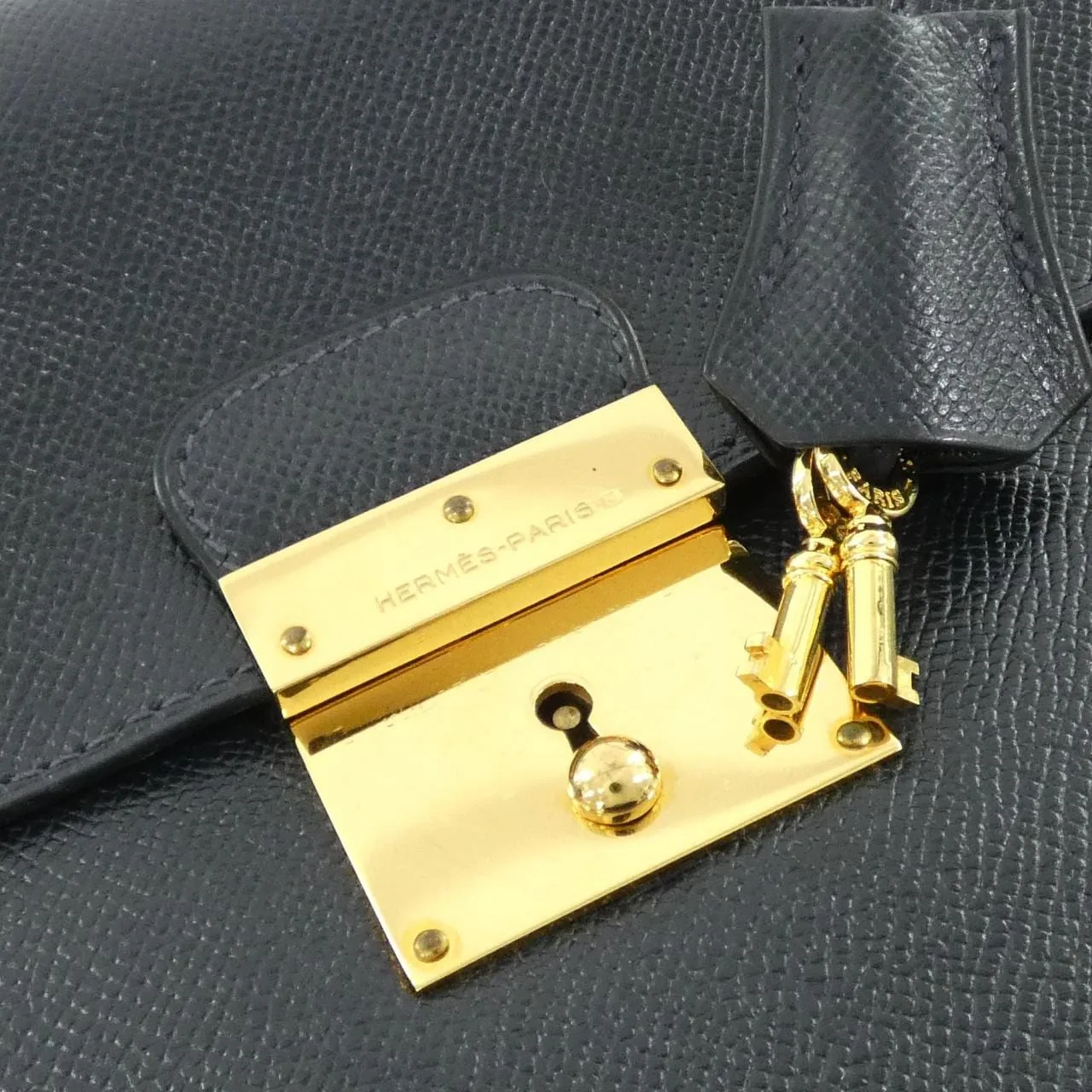 HERMES 007583CC 手提包 深藍色 中古品A - 縮圖 4