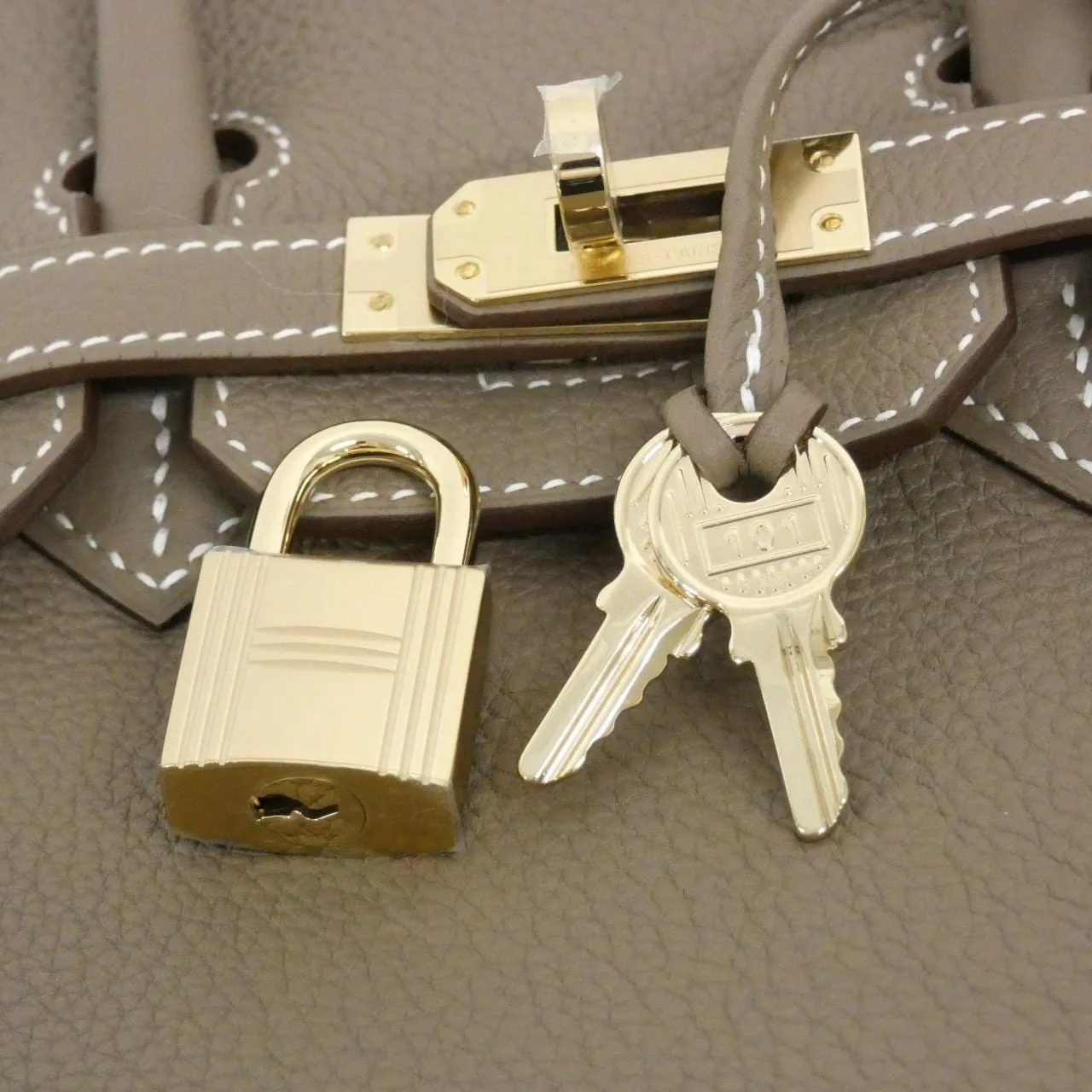 HERMES Birkin Handbag Togo Taupe Togo Leather Unused - Thumbnail 4