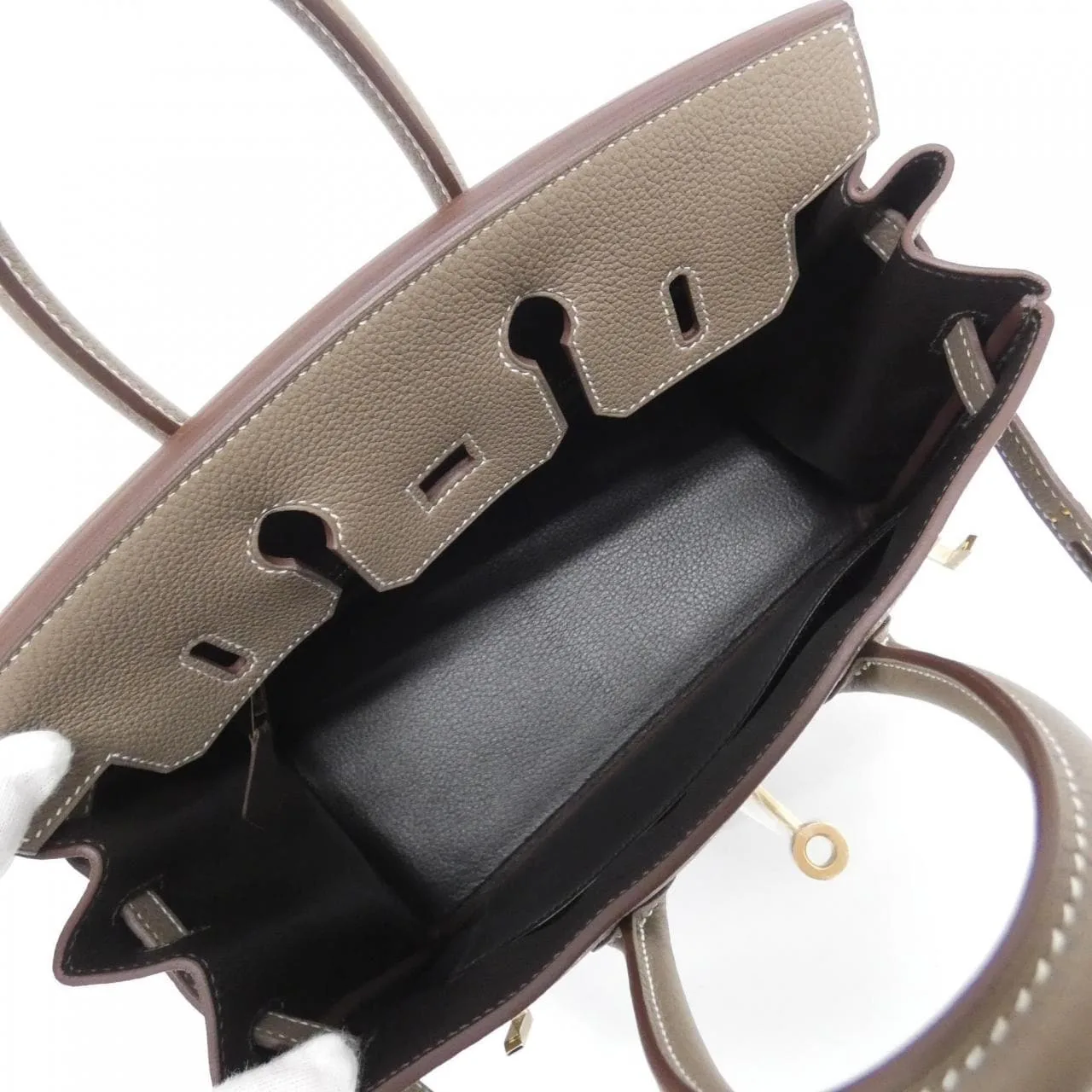 HERMES Birkin Handbag Togo Taupe Togo Leather Unused - Thumbnail 6
