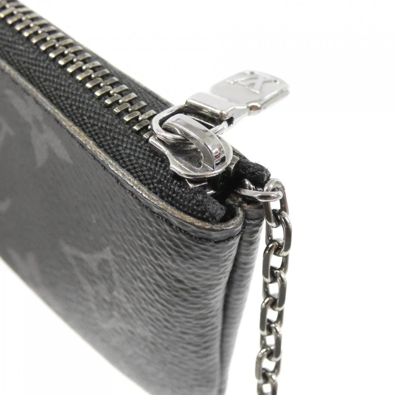 LOUIS VUITTON Pochette M80905 Coin Case Monogram 黑色 Monogram 中古品A - 縮圖 3