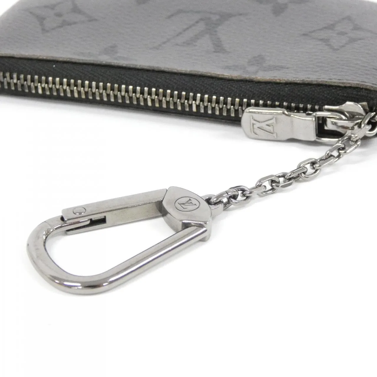 LOUIS VUITTON Pochette M80905 Coin Case Monogram 黑色 Monogram 中古品A - 縮圖 5