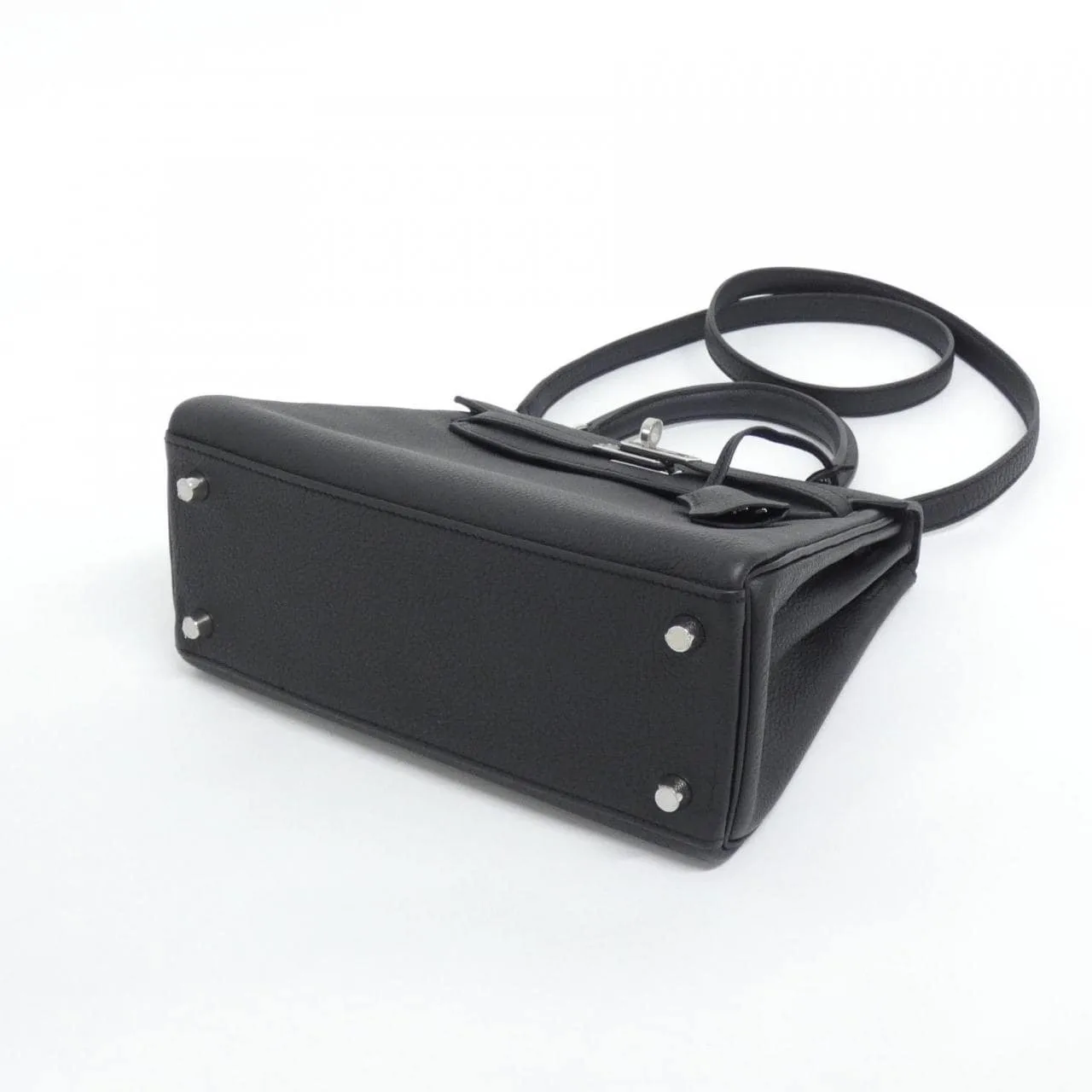 HERMES Kelly 044624CK Handbag Togo Black Togo Leather Rank A - Thumbnail 3